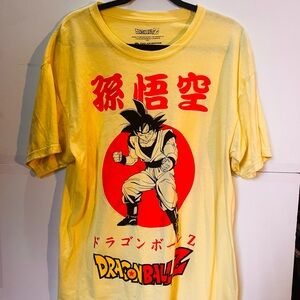 Dragon ball Z Goku Anime T-shirt yellow toei animation funimation licensed
